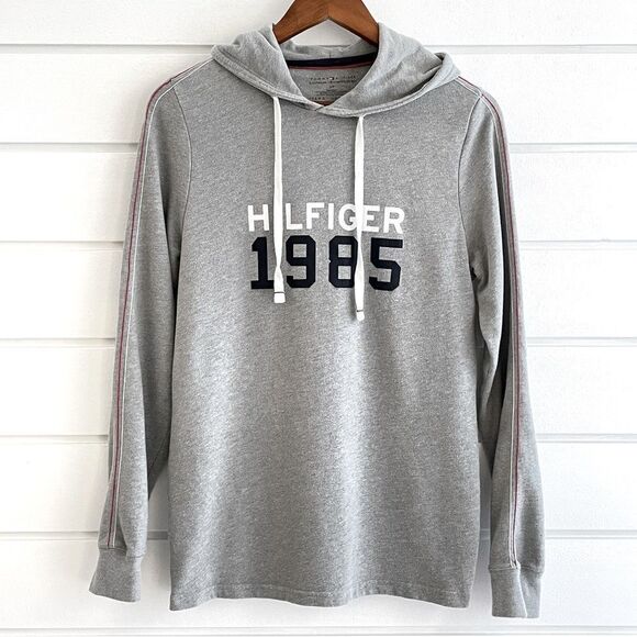 Tommy Hilfiger Sleepwear Men’s Lightweight Logo Pullover Hoodie Shirt Size Small - Picture 2 of 5